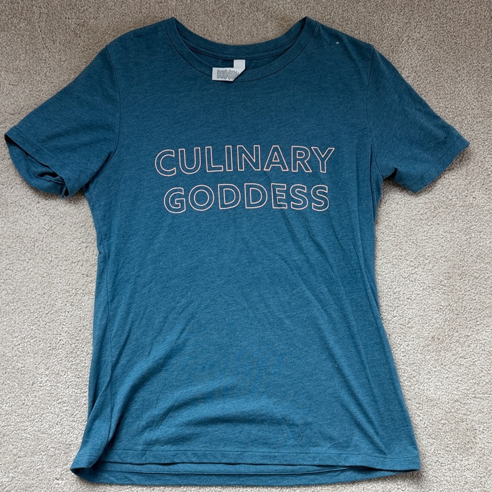 Culinary Goddess Women's Blue T-Shirt